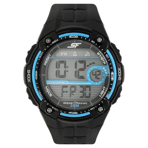Buy Online SF Digital Dial Black Plastic Strap Watch for Men ...