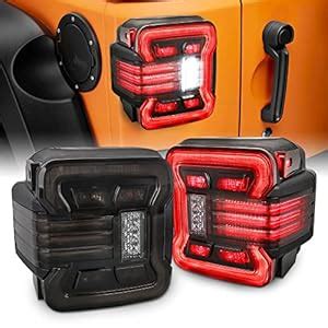 POVTOR Smoke JK Tail Lights, LED Tail Lights with Welcome Light Turn ...