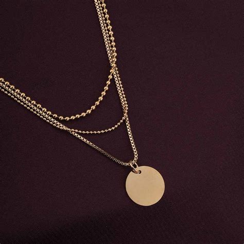 Buy Round Belle Three Layer Necklace | Gold Plated – PALMONAS