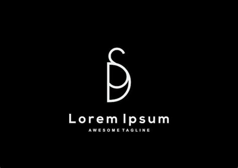 Minimalist letter s d logo design | Free Vector