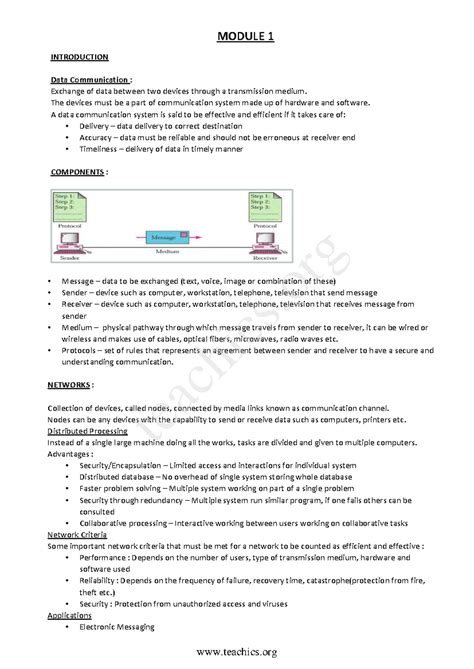 DCOF Full Notes: Data Communication Overview (Module 1) 211117 2002 13 ...