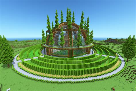 Minecraft Dome I Made A Glass And Copper Dome For Sniffers, Allays,