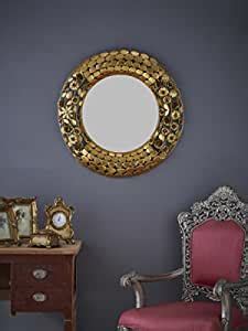 Buy Venetian Design Arizone Wall Mirror Diameter 28 Inches Golden ...