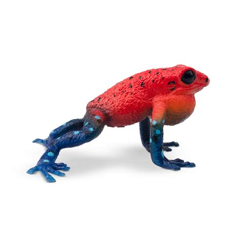 Strawberry Poison-Dart Frog Figurine: Bright Rainforest Gem | Toymany