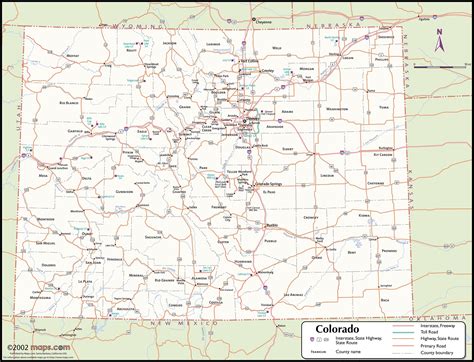 Colorado County Map Printable