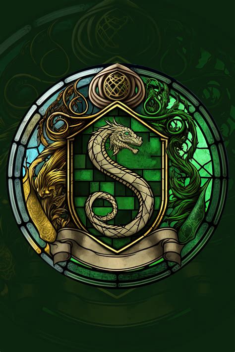 Slytherin house crest. Fanart now available on Threadless | Harry ...