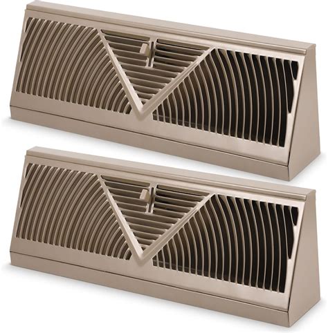 Yaocom 2 Pack Baseboard Register Vent 15 Inch Duct Opening Size Vent ...