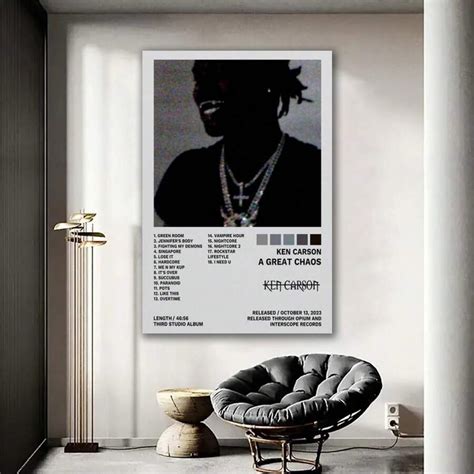 1pc Ken Poster Carson A Great Chaos Music Album Cover Posters Pictures ...