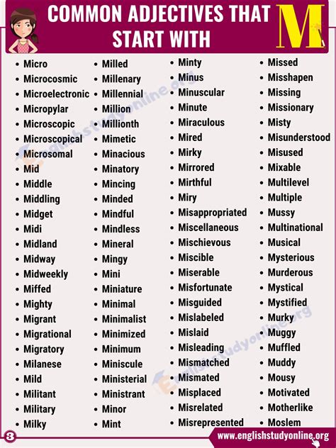 300+ Useful Adjectives That Start with M (With Meanings & Examples ...