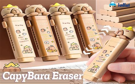 FunBlast Capybara Cutter Shaped Eraser Set for Kids - Stationary Set ...