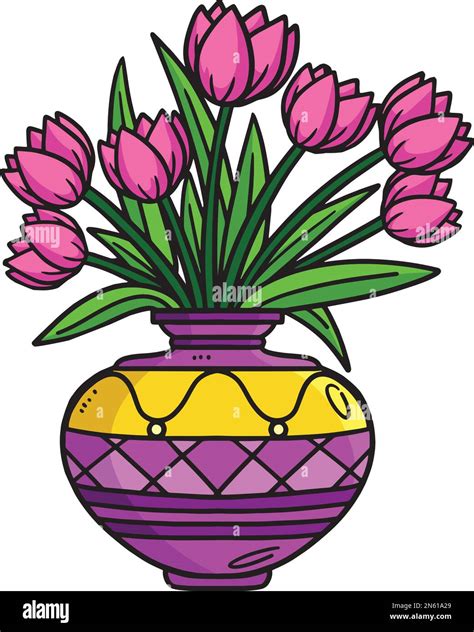 Spring Flower Vase Cartoon Colored Clipart Stock Vector Image & Art - Alamy