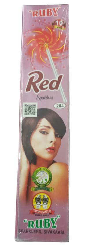 10 Cm Red Sparklers - 10 செ.மீ சிவப்பு கம்பி (10 pcs)