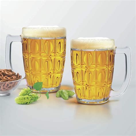 Buy MACHAK Crystal Jumbo Glass Beer Mug 570ml for Your Home Bar (1 ...