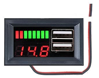 Shockley Mini Car Battery Charge Level Indicator 12V to 5V Step Down ...