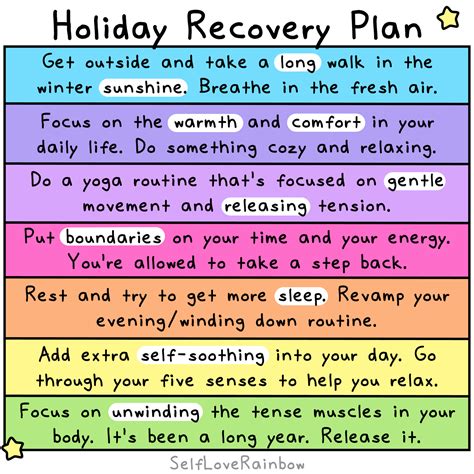 Holiday Recovery Plan | Self-Love Rainbow