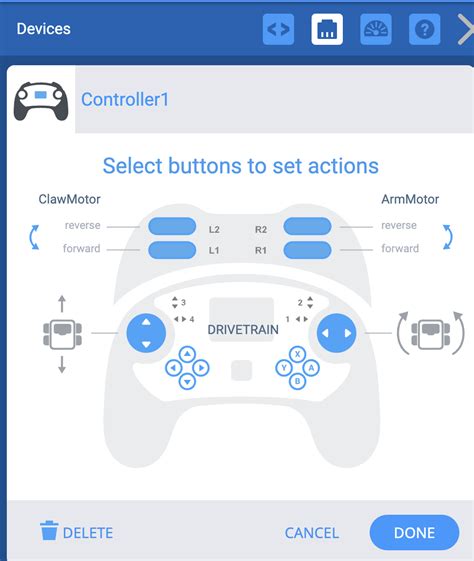 Image result for Vexcode V5 Button to Start Motor Code