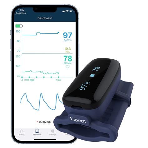 Buy Vibeat S4 Rechargeable Pulse Oximeter, Bluetooth Blood Oxygen ...