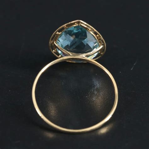 14K Blue Topaz Ring | EBTH