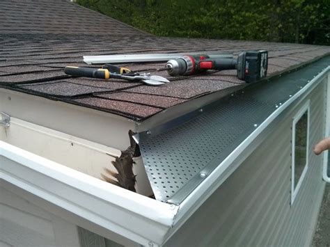 Gutter guard installation DIY work - Gutters Toronto - Eavestrough, Siding, Soffit Installation ...