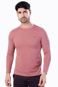 GAMEPOINT Solid Men Round Neck Pink T-Shirt - Buy GAMEPOINT Solid Men ...