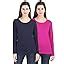 Buy FLEXIMAA Women'S Cotton Regular Fit Plain Round Neck Full Sleeve ...