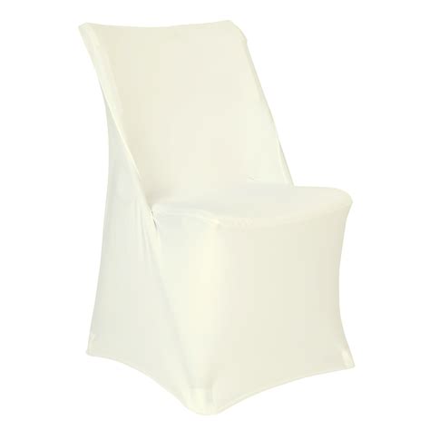 Contemporary Lifetime Spandex Folding Chair Cover - Ivory - CV Linens™