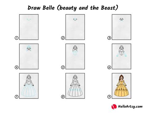 Image result for Belle Drawing Tutorial