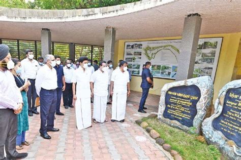 Stalin inspects Tholkappiya Poonga works