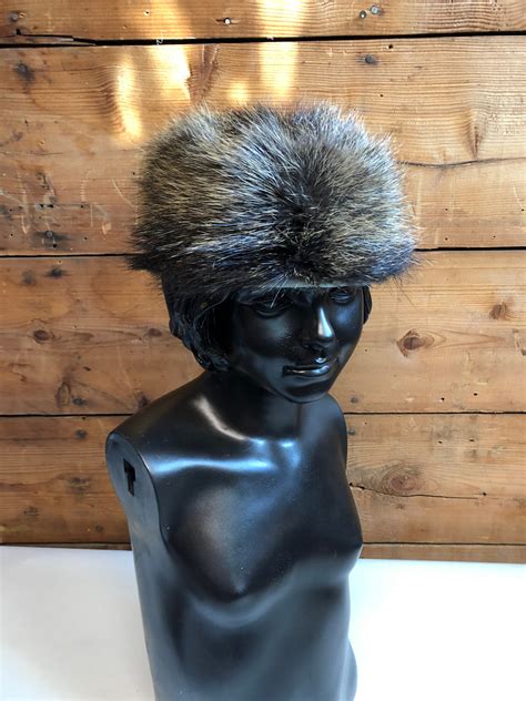 Davy Crockett Style Fur Hat Coonskin Caps Kids Youth