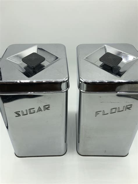 Vintage Canette Flour & Sugar Canisters Jars & Containers Kitchen ...