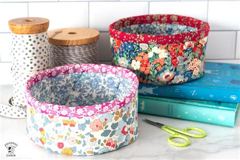 Image result for Round Fabric Baskets Tutorial