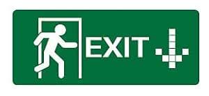 PVC Waterproof Sticker |Exit Down Arrow Symbol, |Size: 320mm X 230mm ...