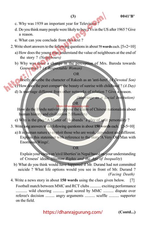 Image result for Class 12 Neb English Model Question 2081