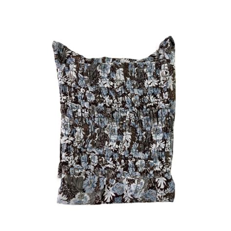 Floral printed smocked midi dress - PP-Somiya - Brunette Brown