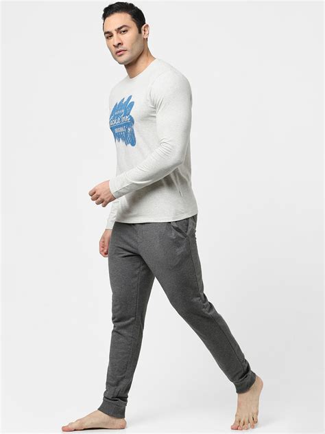 Buy Grey Mid Rise Jogger Trackpants for Men