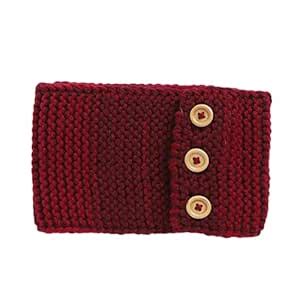 El Regalo 1 PC Knitted Headband with Button Warm Crochet Chunky Ear ...