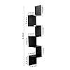 Santosha Decor Black Engineered Wood Zigzag Corner Wall Mount Shelf ...