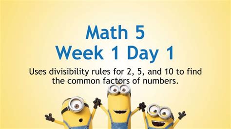 Image result for Tutorial for Grade 5 Math 1st Week