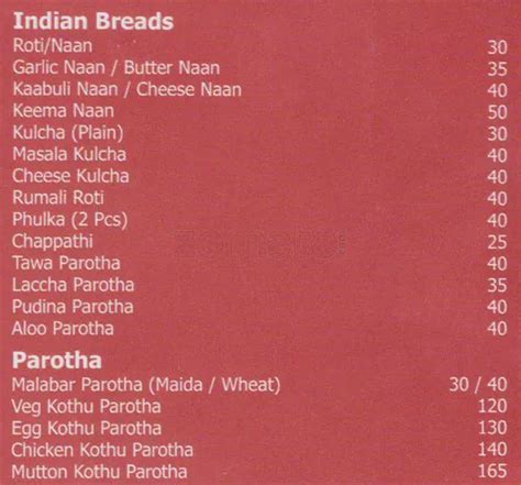 Menu at Visshwarung Multicuisine Restaurant, Chennai