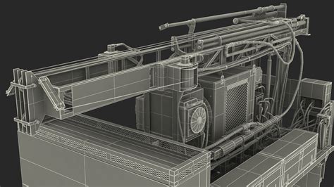 3D Mobile Drilling Rig Orange Rigged model | 3D Molier International