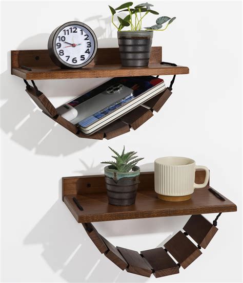 Amazon.com: Sivapleso Floating Nightstand Set of 2, Walnut Floating ...