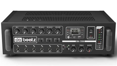 Dabeatz 250 watt Professional Power PA Amplifier with 6 mic input Power ...