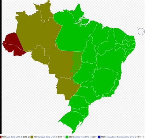 Brazil Time Zone Map - Guide of the World