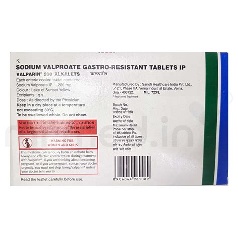Valparin 200mg Tablet Buy Online: Uses, Price, and Substitute