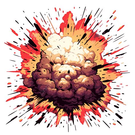 Realistic Explosion Drawing