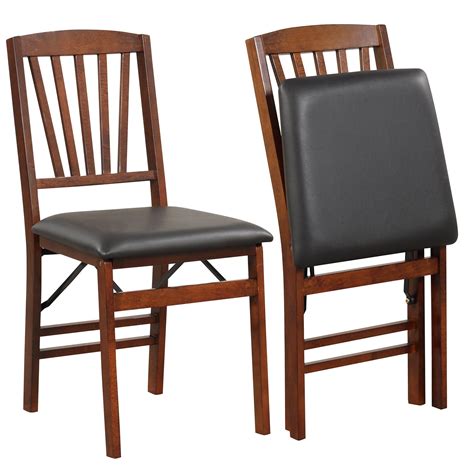 Buy Giantex Folding Dining Chairs Set of 2, Foldable Wood Kitchen ...