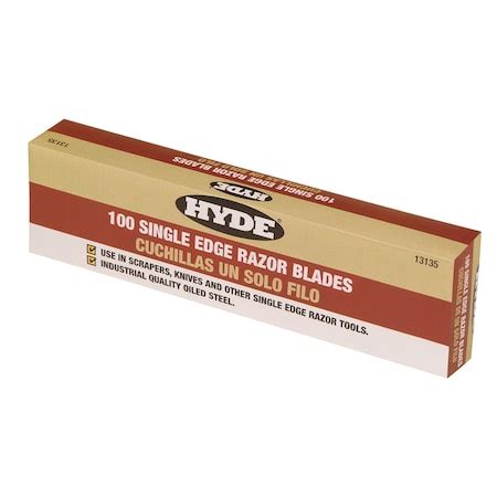Hyde Hyde 1-9/16 in. Steel Single Edge Razor Razor Blade 3/4 in. L 100 ...