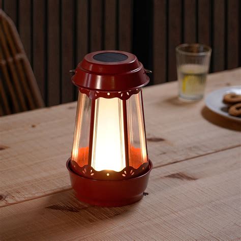 SOLVINDEN red 25 cm LED solar-powered table lamp - 80514595 | IKEA