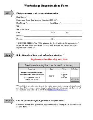 Fillable Online cdph ca 2010 GMP Fresno Registration Form - California ...