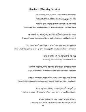 Nishmat Kol Chai Pdf - Fill and Sign Printable Template Online